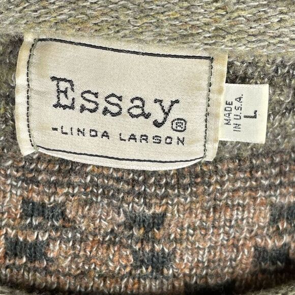 Vintage Essay Linda Larson Cotton Wool Autumnal Oversized Knit Sweater - Women’s - Picture 6 of 8
